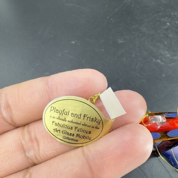 2014 Bradford Exchange Bracelet Playful And Frisky Glass Fabulous Felines W Tag - Picture 9 of 16